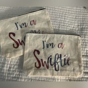 Taylor Swift Fans I’m A Swiftie 2 Canvas Zipper Pouches New